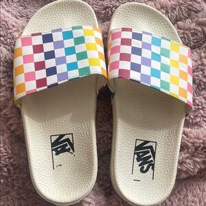 Vans Colorful Checkered Slide Sandals